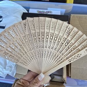 Elegant Beige Hand Fan